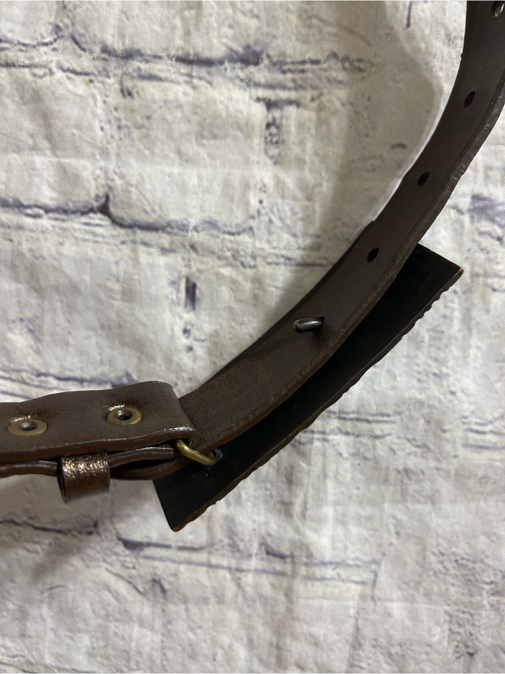 CHICO’S (2) UNIQUE STYLES GOLD CHAIN EMBELLISHED AND BROWN LEATHER BELTS - Picture 10 of 16